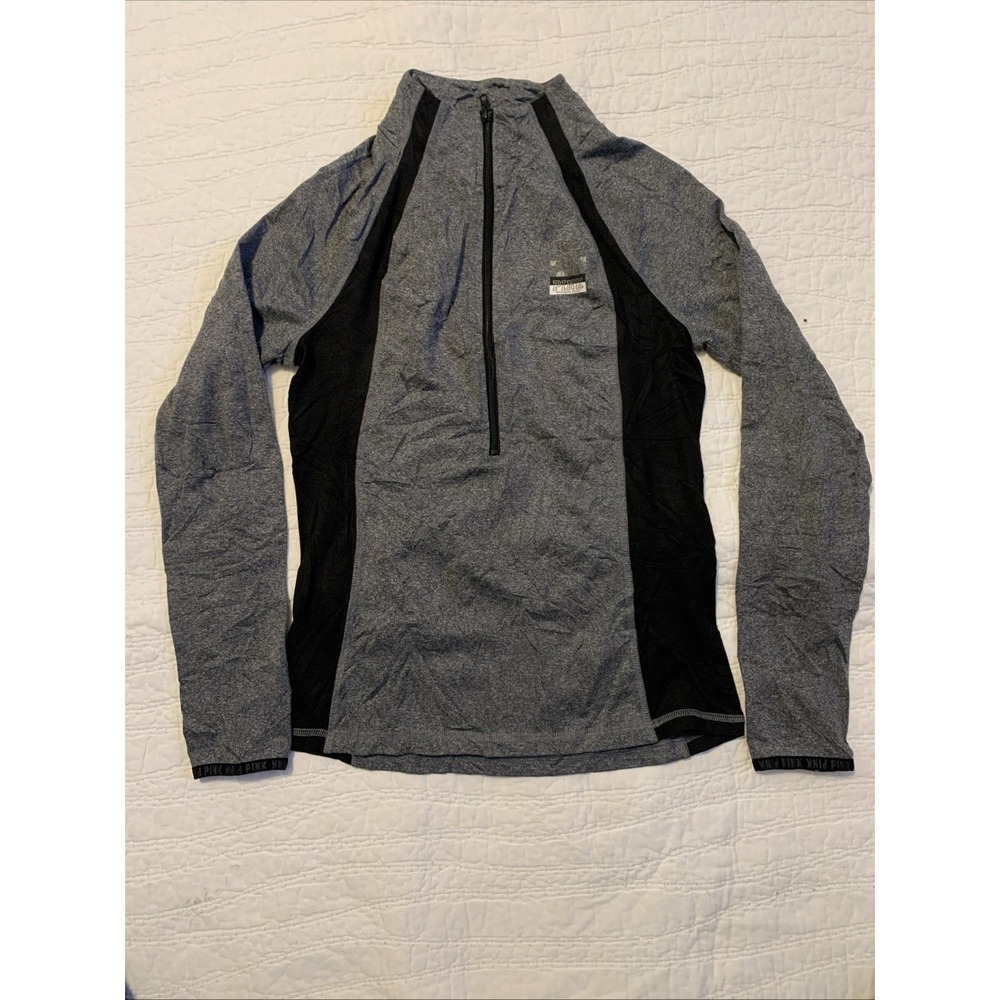 PINK Victoria's Secret Long Sleeve Half-Zip Activewear Top - Size Small